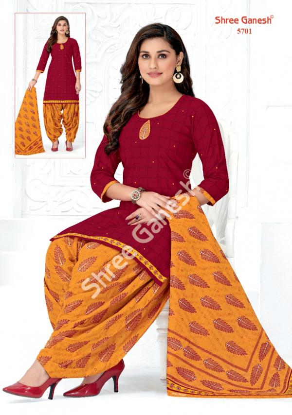 Shree Ganesh Panchi Vol-7 Cotton Patiyala Designer Dress Material